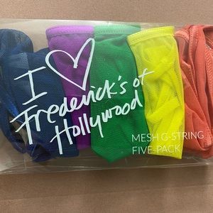 Fredericks of Hollywood 5 pack Mesh G-Strings.